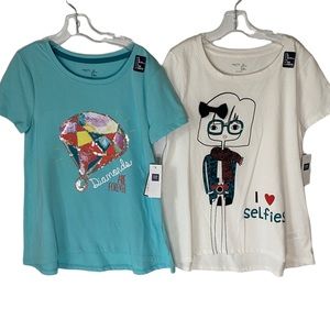 Gap Kids Summer Back to School Scoop Neck Tops Bundle of 2 Size 10/11 Large NWT